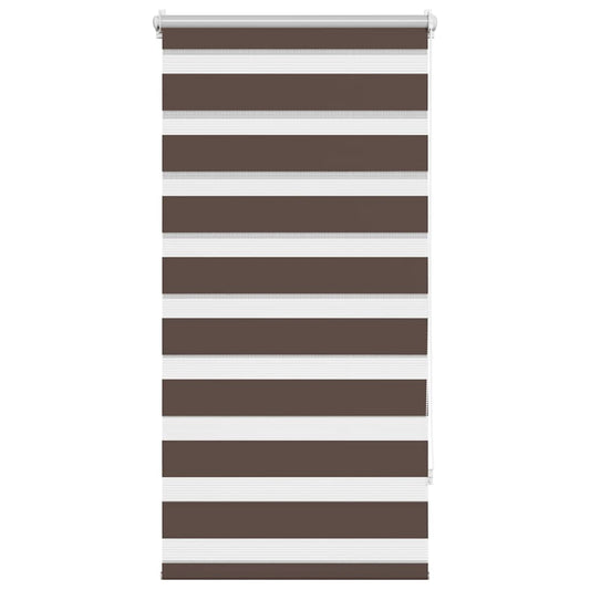 vidaXL Zebra blind 60,9x120 cm Fabric Width 56,7 cm coffee