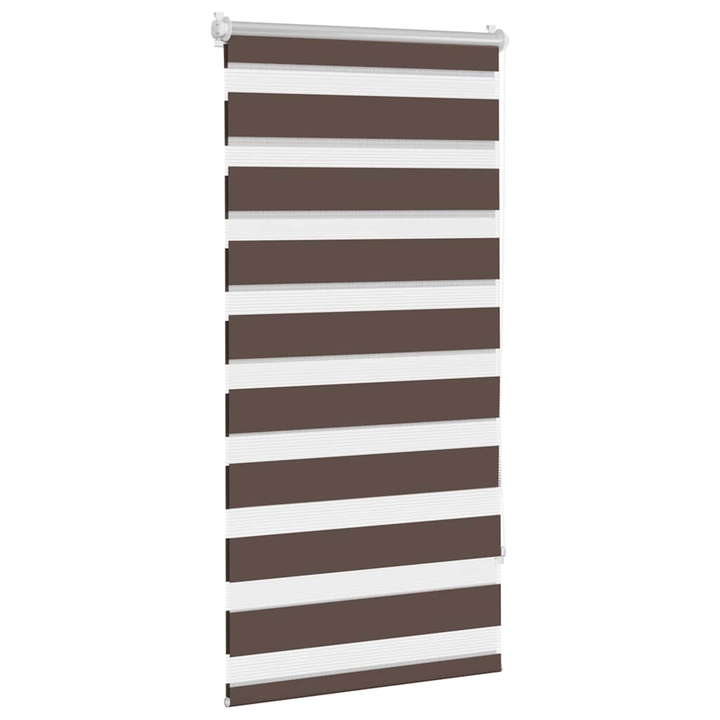 vidaXL Zebra blind 60.9x120 cm Fabric Width 56.7 cm coffee