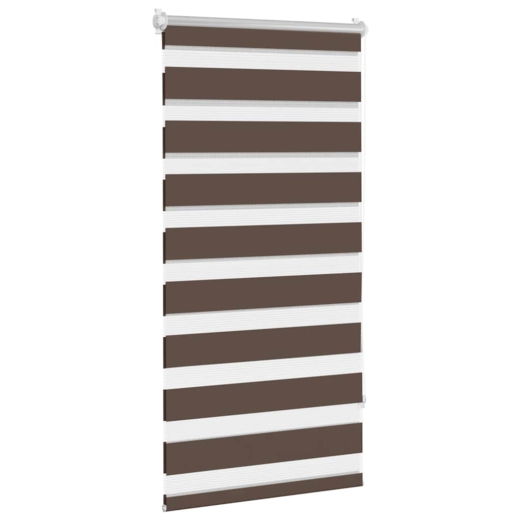vidaXL Zebra blind 60,9x120 cm Fabric Width 56,7 cm coffee