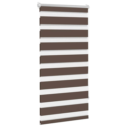 vidaXL Zebra blind 60,9x120 cm Fabric Width 56,7 cm coffee