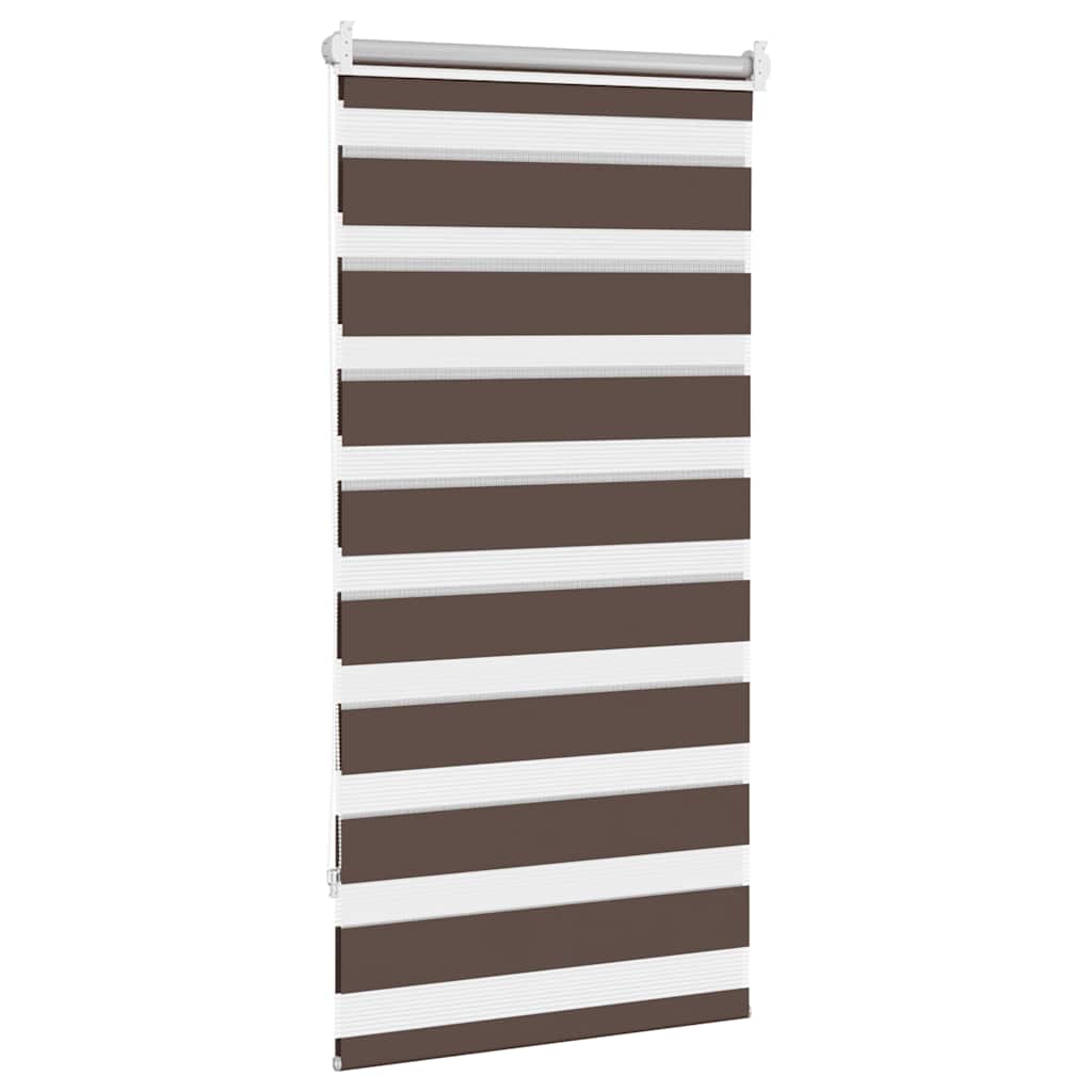vidaXL Zebra blind 60,9x120 cm Fabric Width 56,7 cm coffee