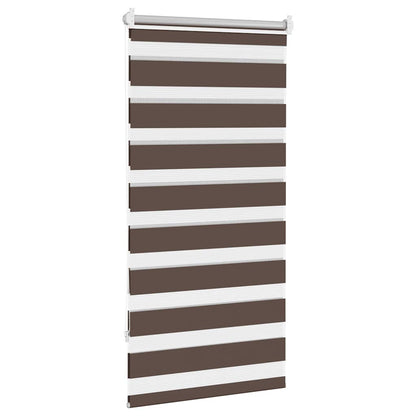 vidaXL Zebra blind 60,9x120 cm Fabric Width 56,7 cm coffee