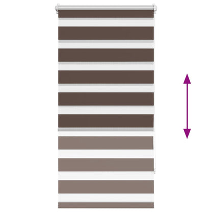 vidaXL Zebra blind 60,9x120 cm Fabric Width 56,7 cm coffee
