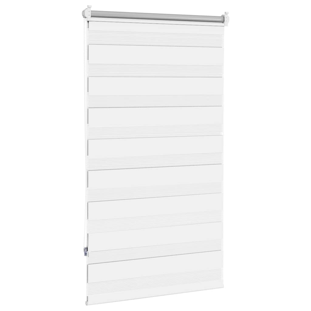 vidaXL Zebra blind 70.9x120 cm Fabric Width 66.7 cm white