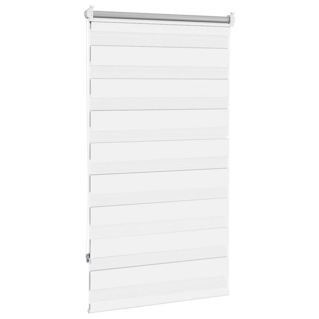 vidaXL Zebra blind 70,9x120 cm Fabric Width 66,7 cm white