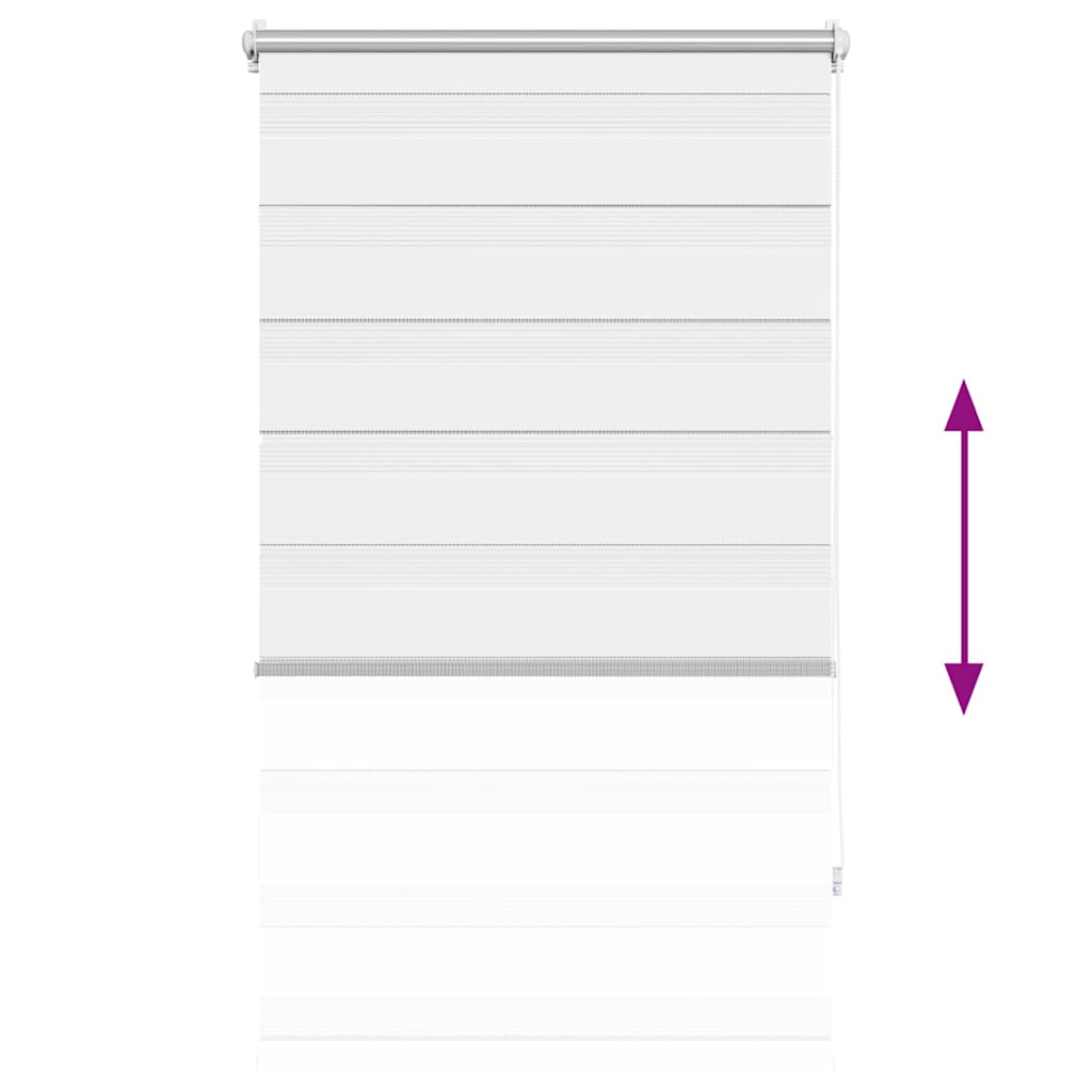 vidaXL Zebra blind 70,9x120 cm Fabric Width 66,7 cm white