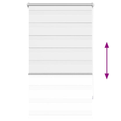 vidaXL Zebra blind 70,9x120 cm Fabric Width 66,7 cm white