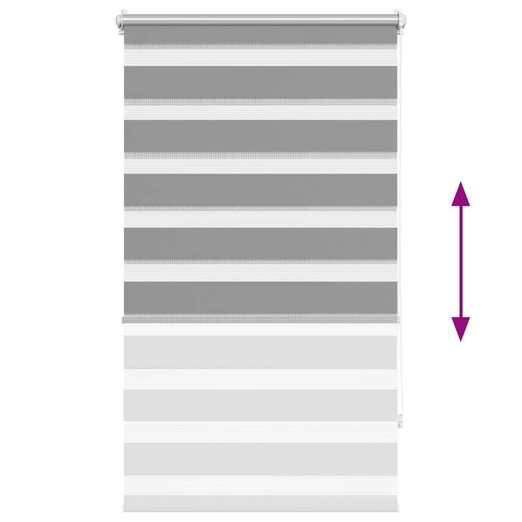 vidaXL Zebra blind 70,9x120 cm Fabric Width 66,7 cm grey