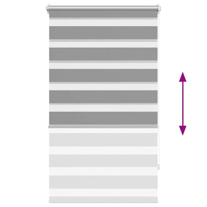 vidaXL Zebra blind 70,9x120 cm Fabric Width 66,7 cm grey