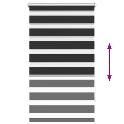 vidaXL Zebra blind 70.9x120 cm Fabric Width 66.7 cm black