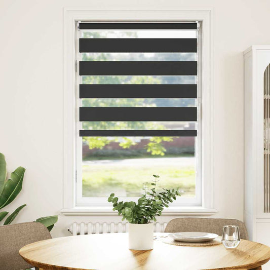 vidaXL Zebra blind 70,9x120 cm Fabric Width 66,7 cm black