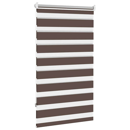vidaXL Zebra blind 70,9x120 cm Fabric Width 66,7 cm coffee