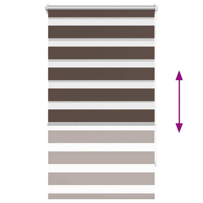 vidaXL Zebra blind 70.9x120 cm Fabric Width 66.7 cm coffee