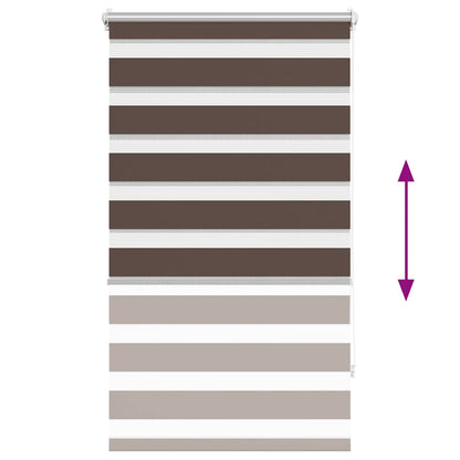vidaXL Zebra blind 70,9x120 cm Fabric Width 66,7 cm coffee