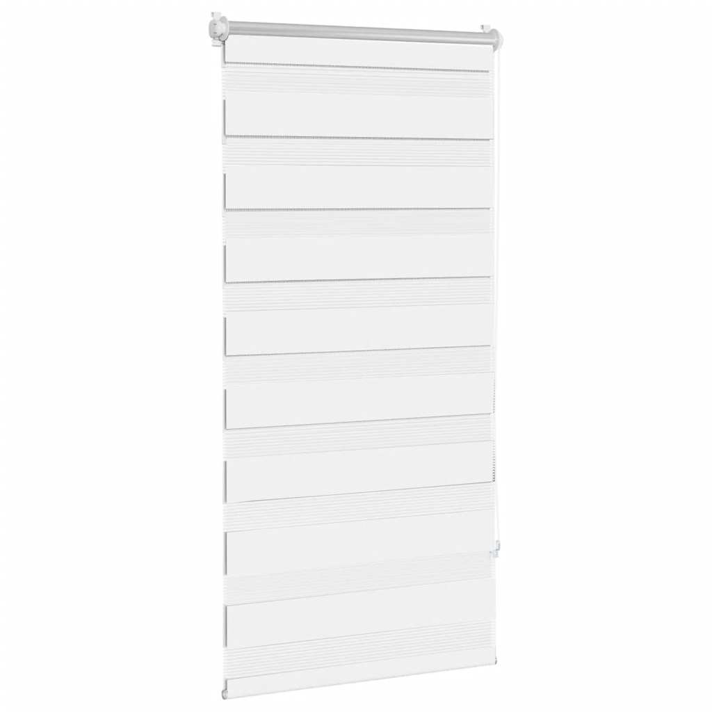 vidaXL Zebra blind 80.9x150 cm Fabric Width 76.7 cm white