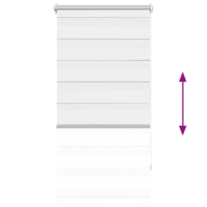 vidaXL Zebra blind 80.9x150 cm Fabric Width 76.7 cm white