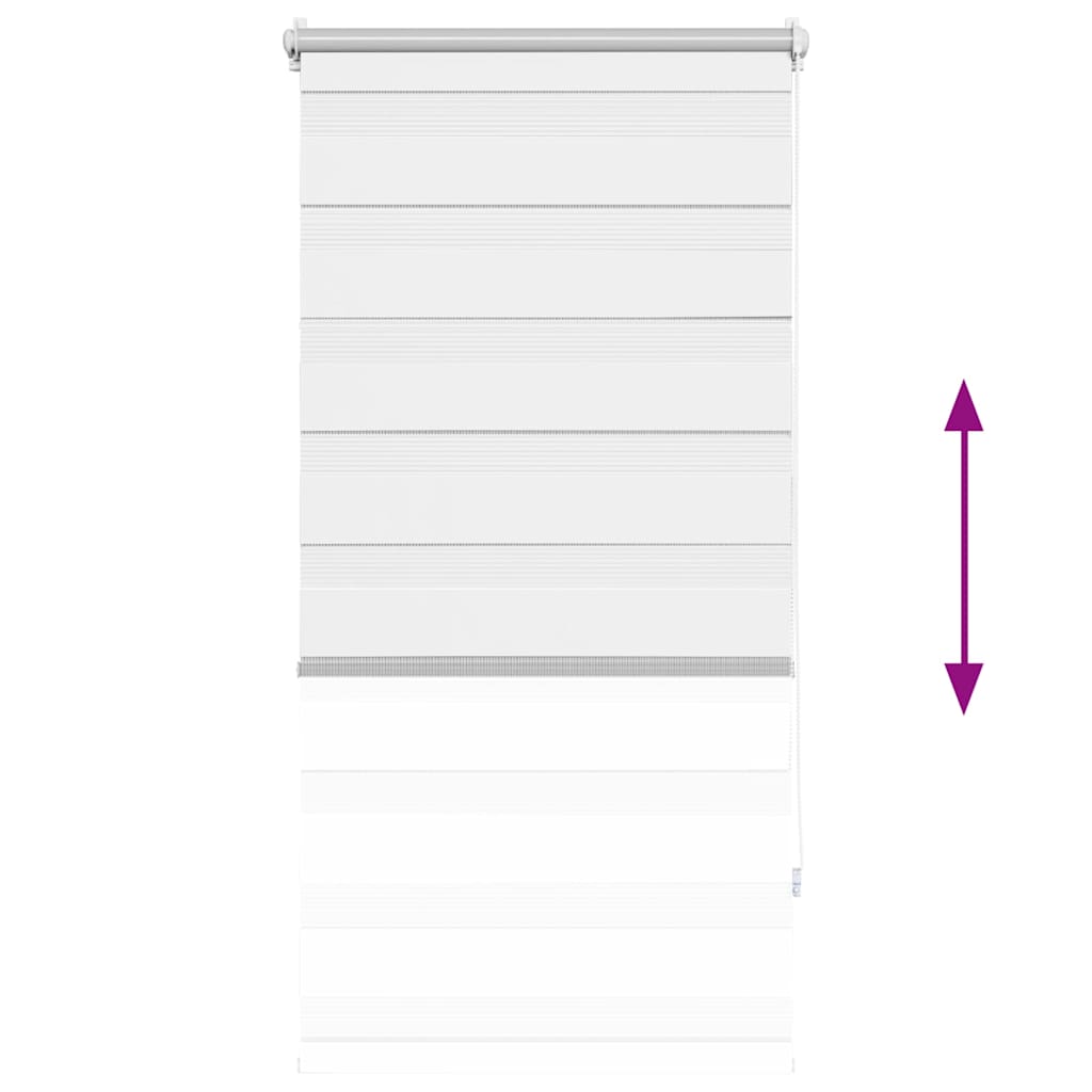 vidaXL Zebra blind 80,9x150 cm Fabric Width 76,7 cm white