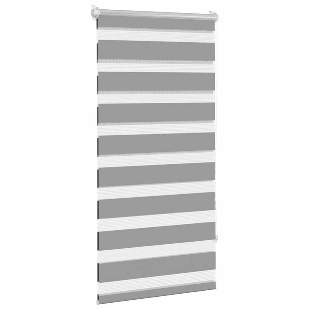 vidaXL Zebra blind 80.9x150 cm Fabric Width 76.7 cm grey