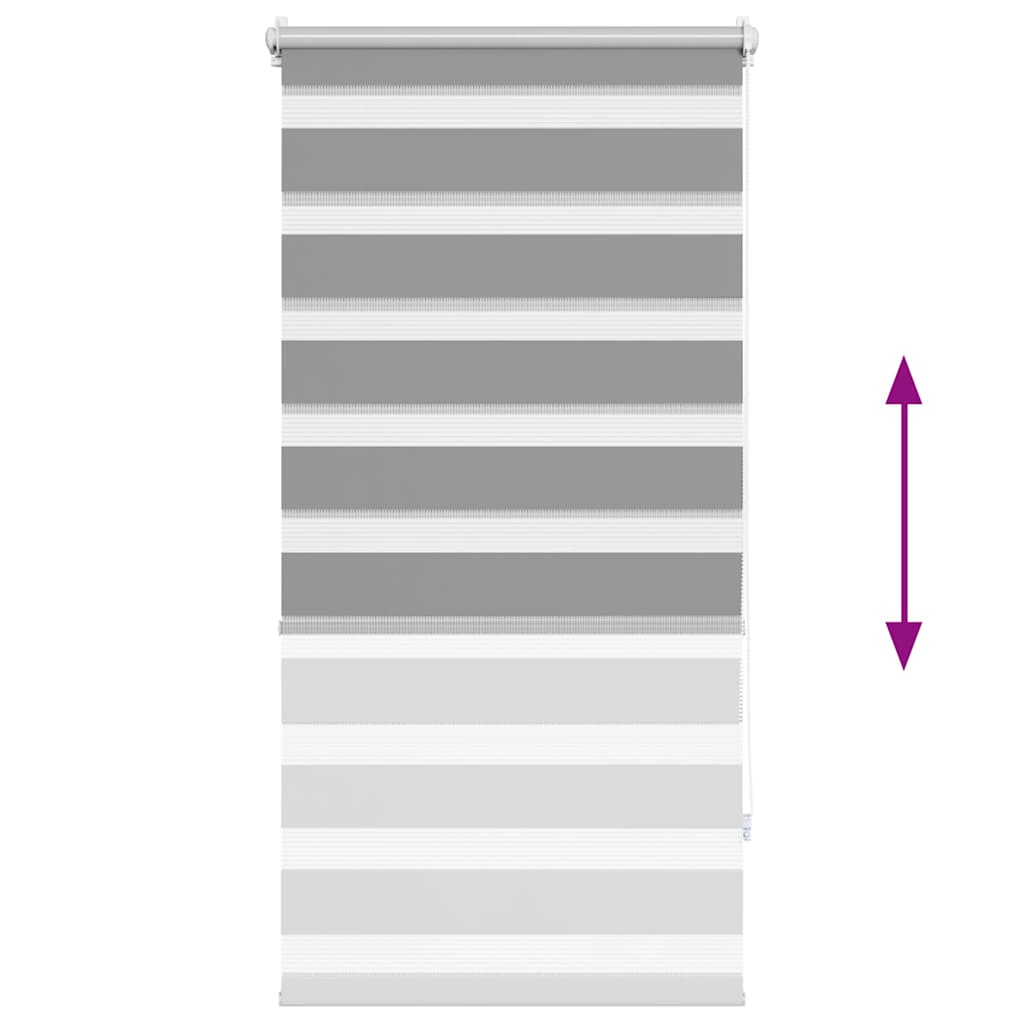 vidaXL Zebra blind 80.9x150 cm Fabric Width 76.7 cm grey