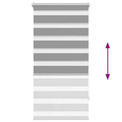 vidaXL Zebra blind 80.9x150 cm Fabric Width 76.7 cm grey