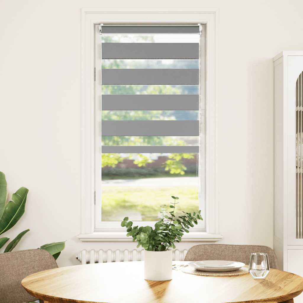 vidaXL Zebra blind 80.9x150 cm Fabric Width 76.7 cm grey