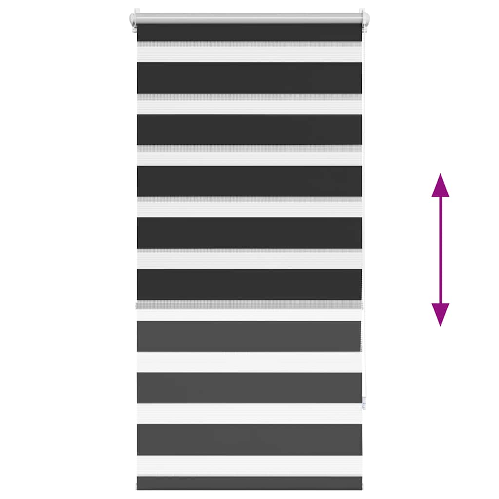 vidaXL Zebra blind 80,9x150 cm Fabric Width 76,7 cm black