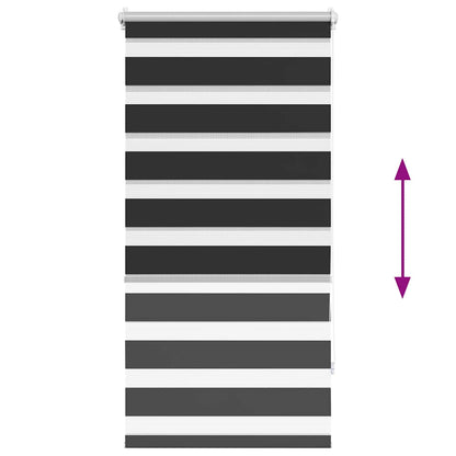 vidaXL Zebra blind 80,9x150 cm Fabric Width 76,7 cm black