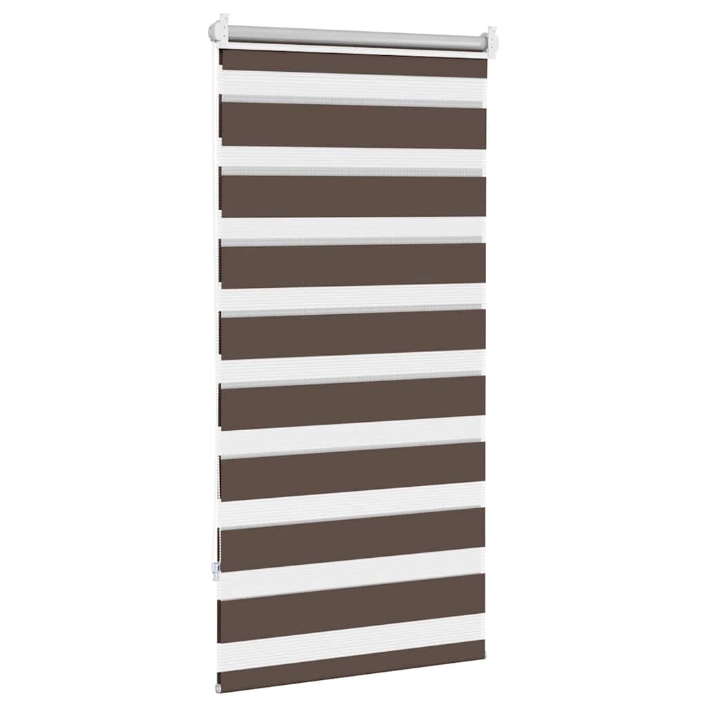 vidaXL Zebra blind 80.9x150 cm Fabric Width 76.7 cm coffee
