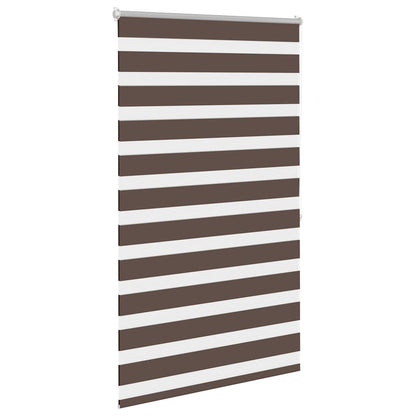 vidaXL Zebra blind 80,9x175 cm Fabric Width 76,7 cm coffee