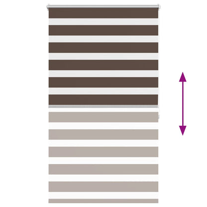 vidaXL Zebra blind 80.9x175 cm Fabric Width 76.7 cm coffee