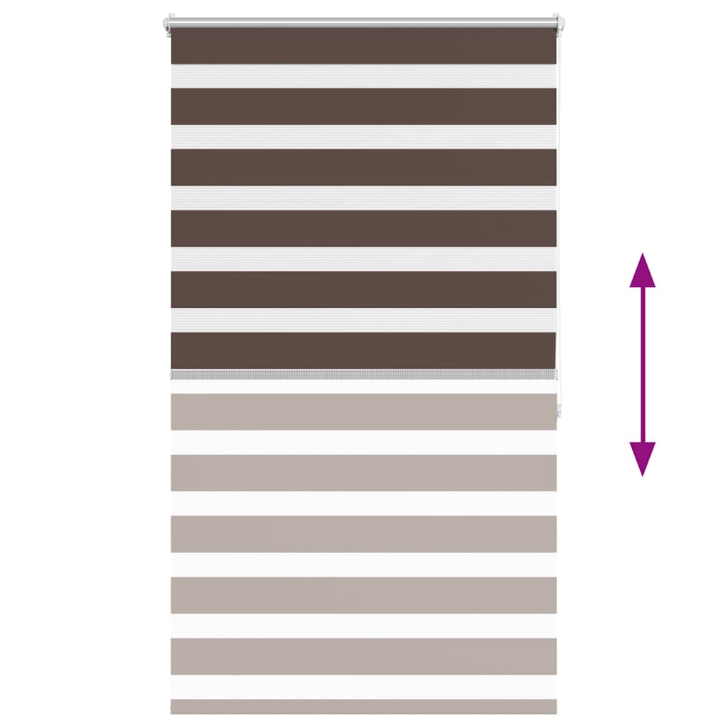 vidaXL Zebra blind 80,9x175 cm Fabric Width 76,7 cm coffee