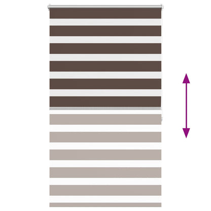 vidaXL Zebra blind 80,9x175 cm Fabric Width 76,7 cm coffee