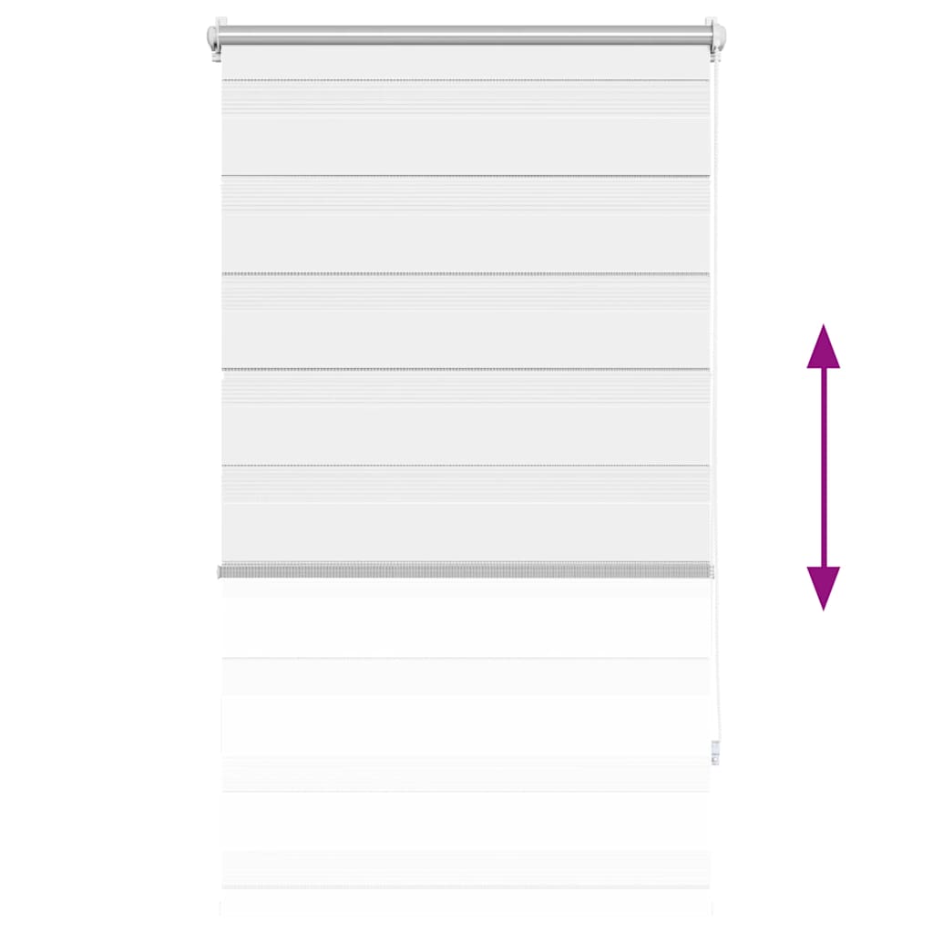 vidaXL Zebra blind 90.9x150 cm Fabric Width 86.7 cm white