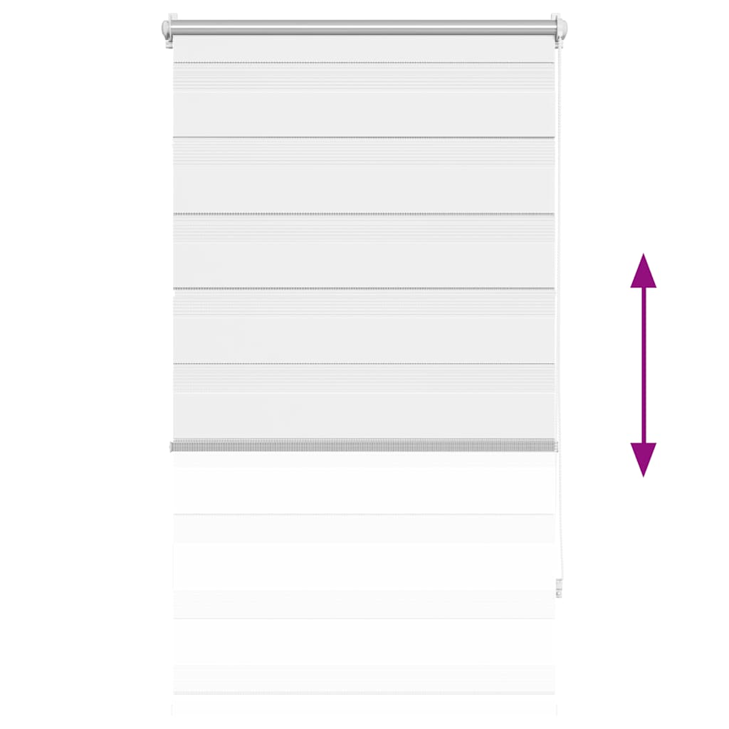 vidaXL Zebra blind 90,9x150 cm Fabric Width 86,7 cm white