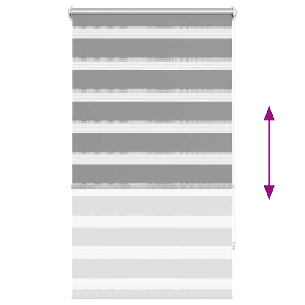 vidaXL Zebra blind 90,9x150 cm Fabric Width 86,7 cm grey