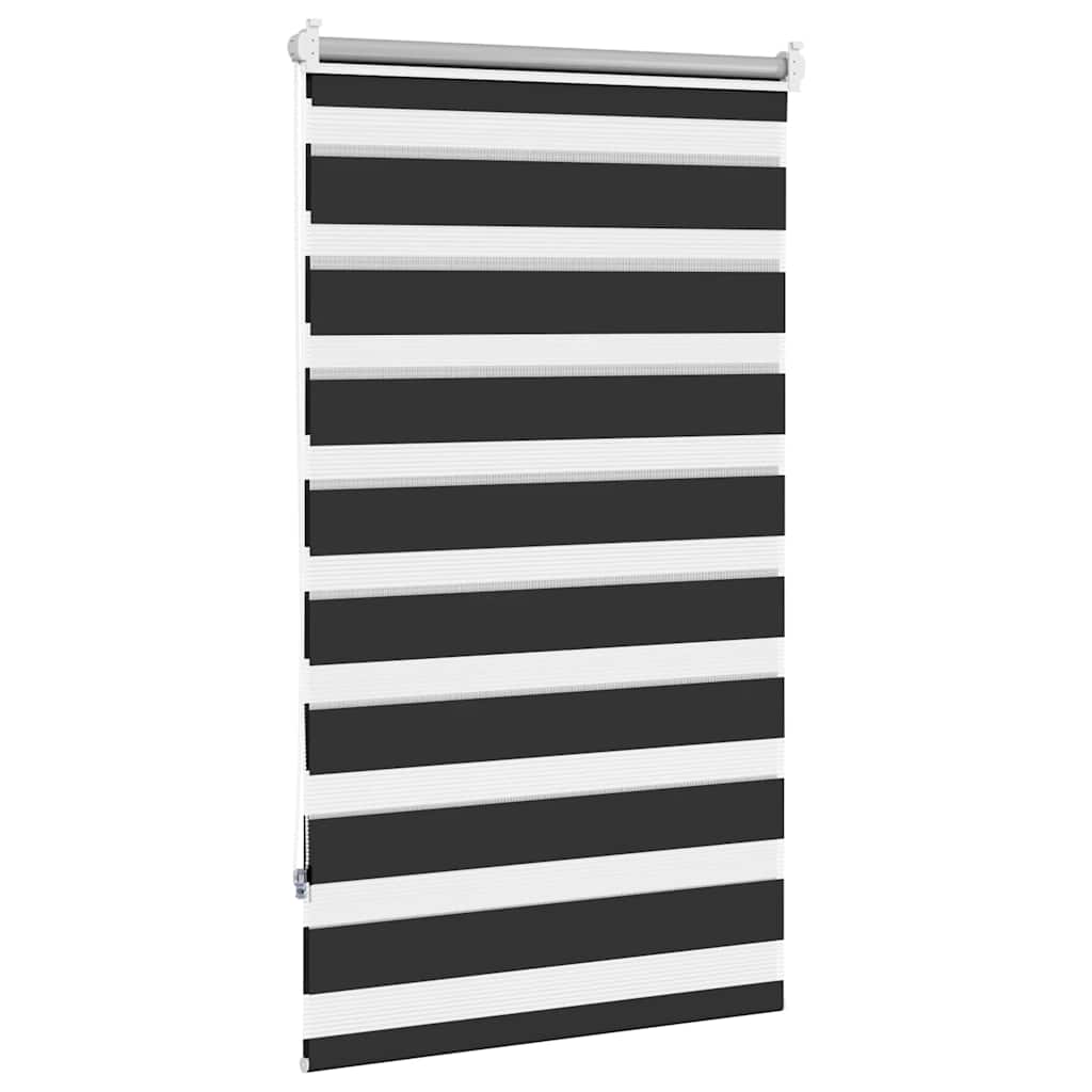 vidaXL Zebra blind 90,9x150 cm Fabric Width 86,7 cm black