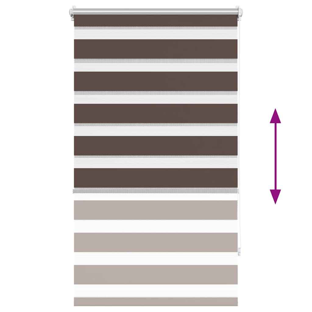 vidaXL Zebra blind 90,9x150 cm Fabric Width 86,7 cm coffee
