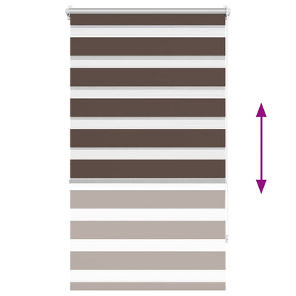 vidaXL Zebra blind 90,9x150 cm Fabric Width 86,7 cm coffee
