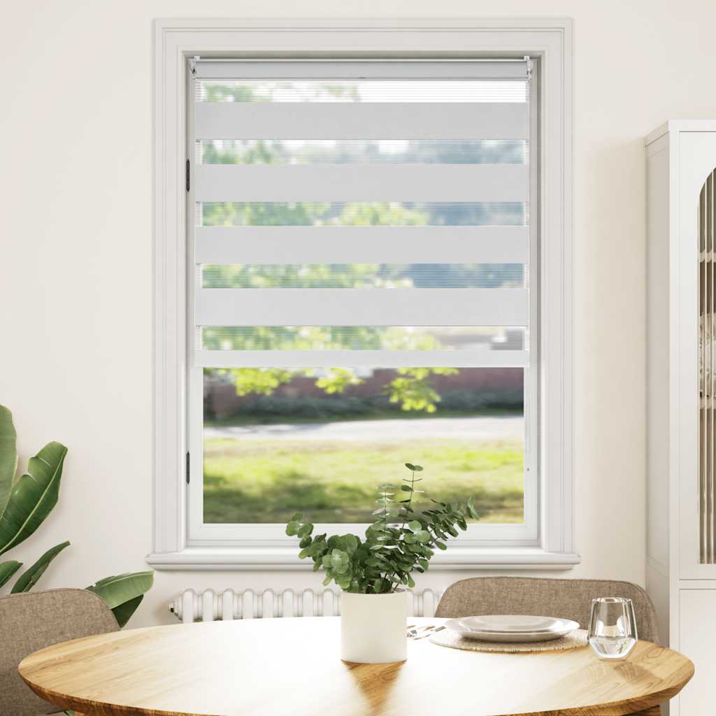 vidaXL Zebra blind 100,9x175 cm Fabric Width 96,7 cm white