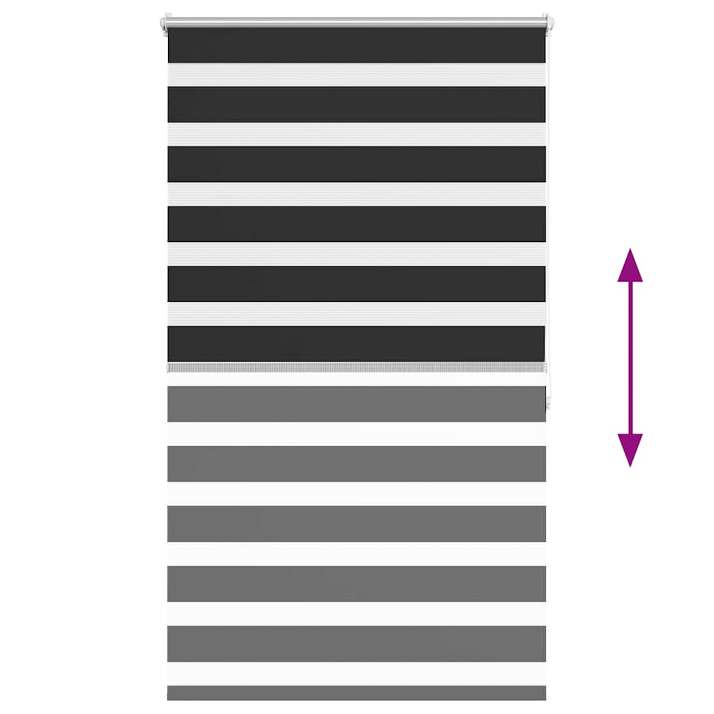 vidaXL Zebra blind 100.9x175 cm Fabric Width 96.7 cm black