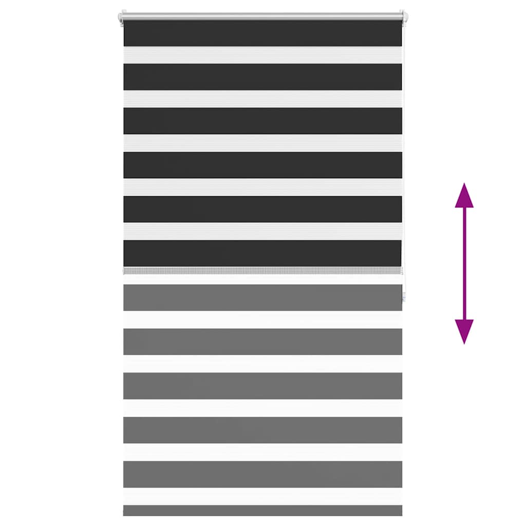 vidaXL Zebra blind 100,9x175 cm Fabric Width 96,7 cm black