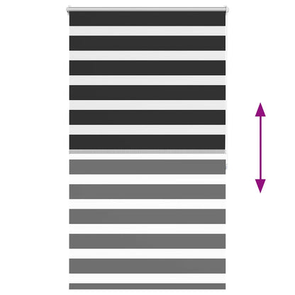 vidaXL Zebra blind 100,9x175 cm Fabric Width 96,7 cm black