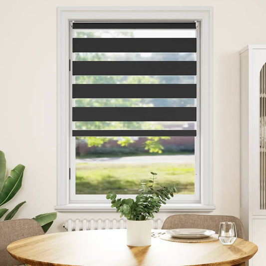 vidaXL Zebra blind 100,9x175 cm Fabric Width 96,7 cm black