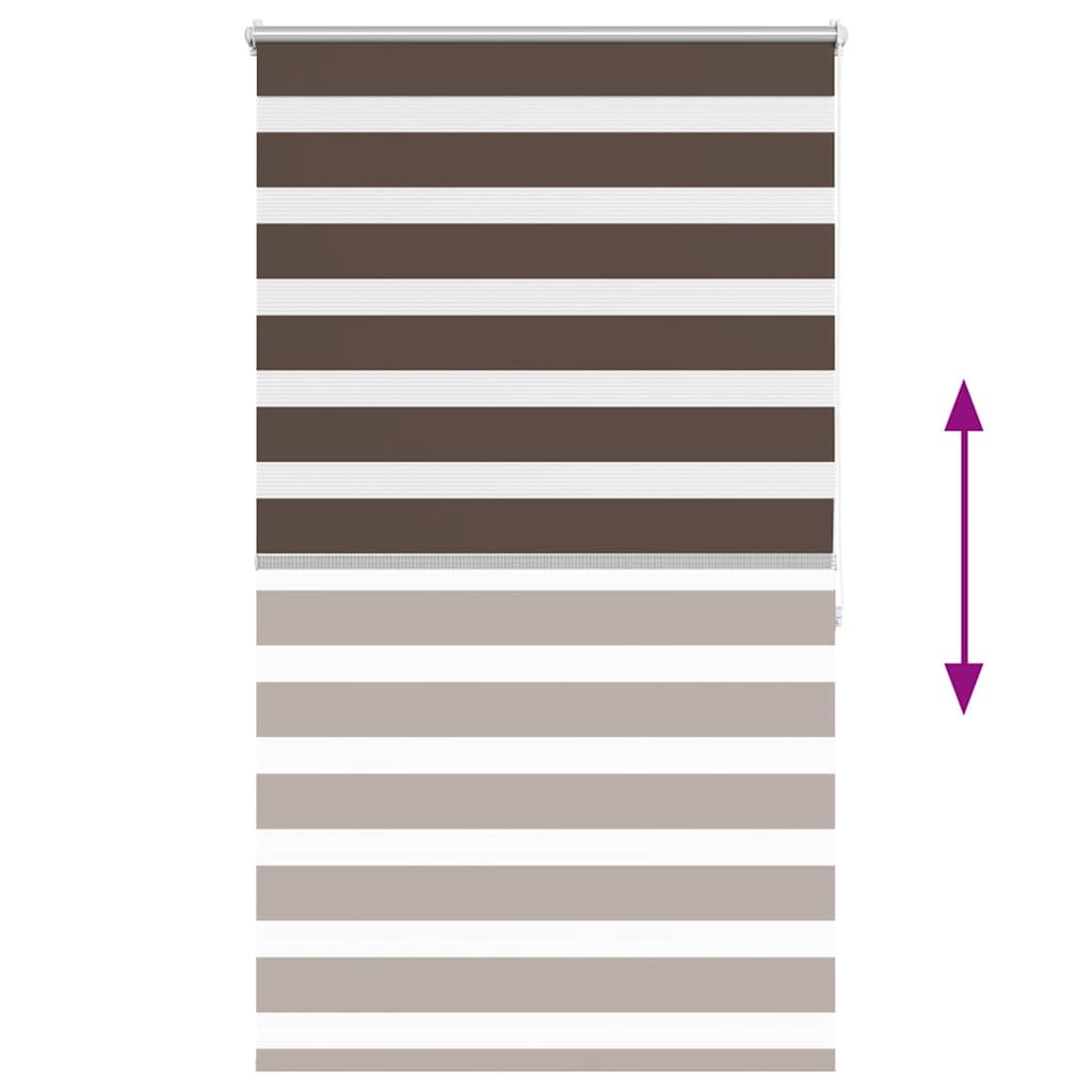 vidaXL Zebra blind 100,9x175 cm Fabric Width 96,7 cm coffee