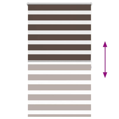 vidaXL Zebra blind 100,9x175 cm Fabric Width 96,7 cm coffee