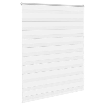 vidaXL Zebra blind 120,9x175 cm Fabric Width 116,7 cm white