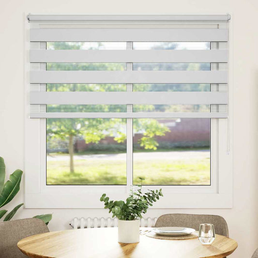 vidaXL Zebra blind 120,9x175 cm Fabric Width 116,7 cm white