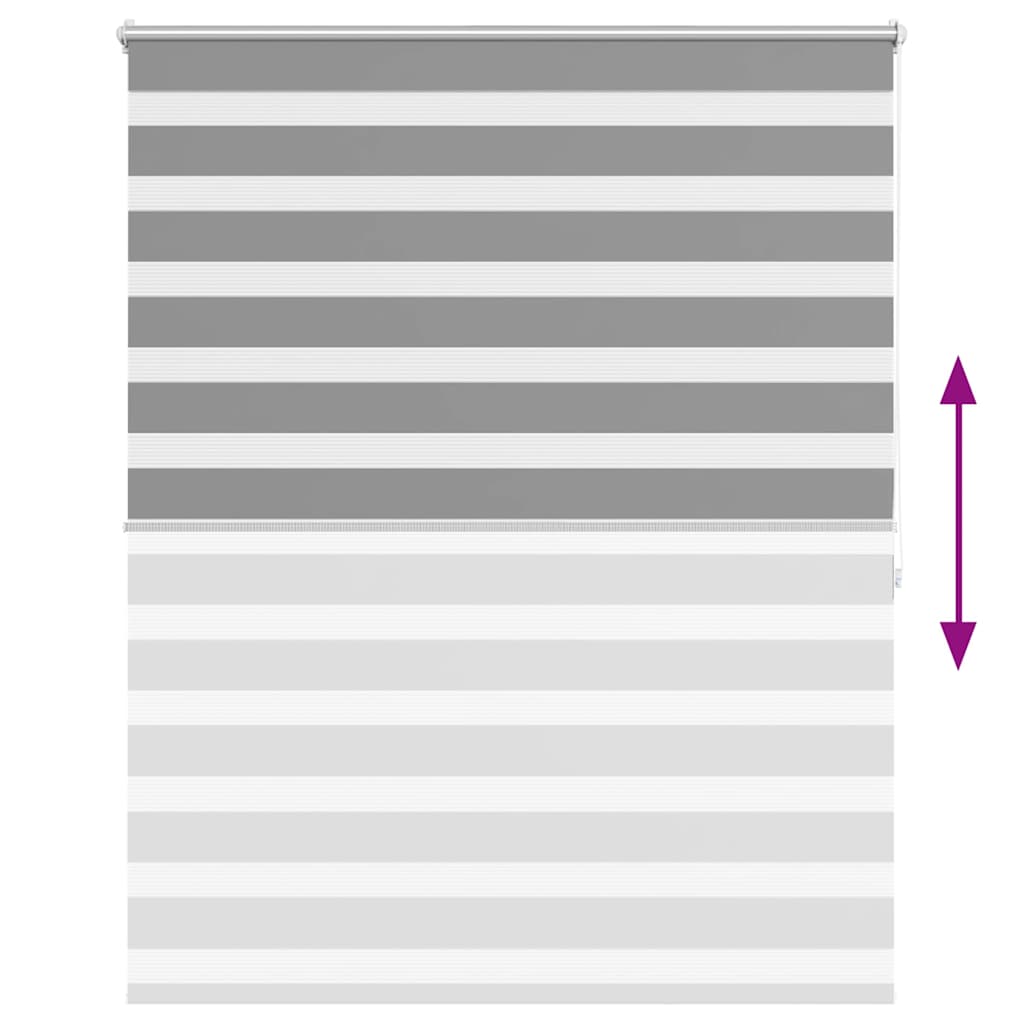 vidaXL Zebra blind 120.9x175 cm Fabric Width 116.7 cm grey