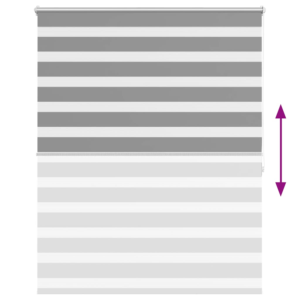 vidaXL Zebra blind 120,9x175 cm Fabric Width 116,7 cm grey