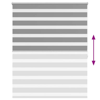 vidaXL Zebra blind 120,9x175 cm Fabric Width 116,7 cm grey